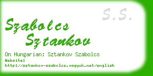 szabolcs sztankov business card